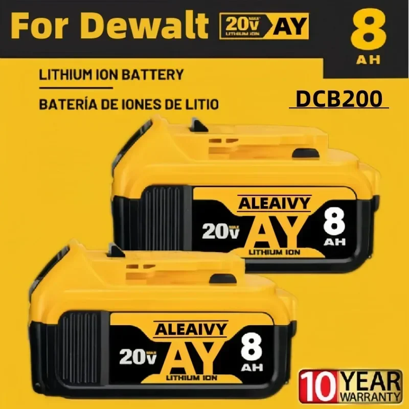 For Dewalt 18V and 20V Max Power Tool Battery -Versatile, Fully Compatible,DCB180 DCB200 20V 8000mAh Lithium Replacement Battery
For Dewalt 18V and 20V Max Power Tool Battery -Versatile, Fully Compatible,DCB180 DCB200 20V 8000mAh Lithium Replacement Battery