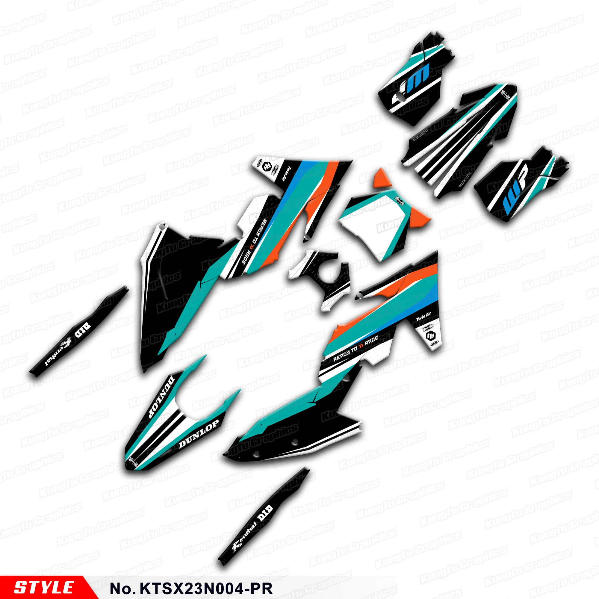 Послепродажная виниловая наклейка, MX Графический комплект для KTM 150 250 300 350 450 EXC EXC-F XC-W 500, KTSX23N004-PR
Послепродажная виниловая наклейка, MX Графический комплект для KTM 150 250 300 350 450 EXC EXC-F XC-W 500, KTSX23N004-PR