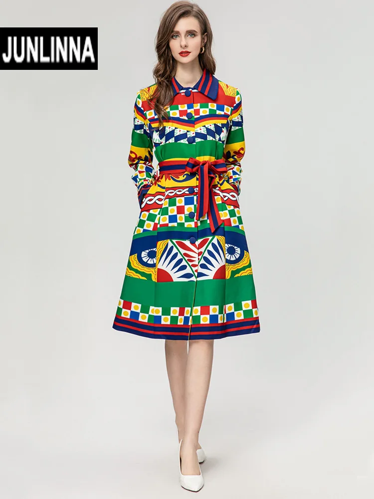 JUNLINNA Autumn Winter Women Trench High Street Turn-down Collar Single Breasted Elegant Printing Outwear Party Vacation
JUNLINNA Autumn Winter Women Trench High Street Turn-down Collar Single Breasted Elegant Printing Outwear Party Vacation