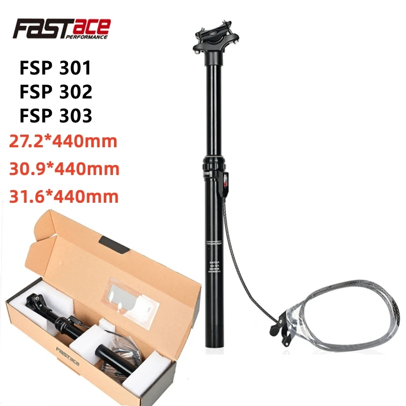 

FASTACE Mountain Bike Air Suspension Seat Post 27.2/30.9/31.6mm Height Adjustable Seatpost MTB Dropper Internal/External Routing