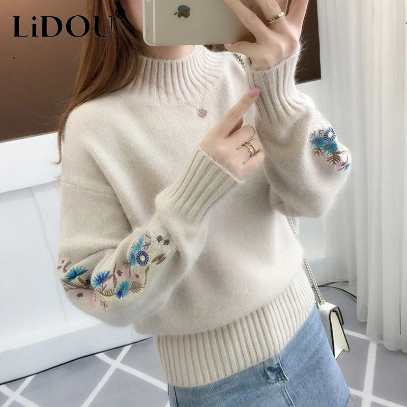Winter Spring Fashion Vintage Sweet Korean Lady Tops Knitwear Loose All Match Casual Sweater Woman Elegant Chic Female Pullover
Winter Spring Fashion Vintage Sweet Korean Lady Tops Knitwear Loose All Match Casual Sweater Woman Elegant Chic Female Pullover