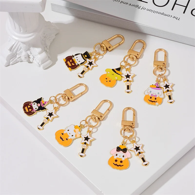 6Pcs 2023 Halloween Sanrio Keychain Hello Kitty Kuromi Cinnamoroll Kawaii Halloween Series Cute Metal Pendant Bag Decor Gift
6Pcs 2023 Halloween Sanrio Keychain Hello Kitty Kuromi Cinnamoroll Kawaii Halloween Series Cute Metal Pendant Bag Decor Gift