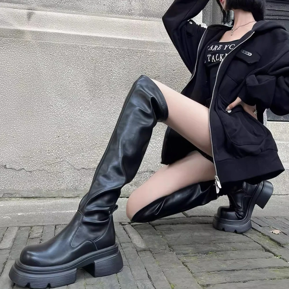 GIIGIFOX 2023 Autumn Winter Brand New Women Long Boots Round Toe Thick Platform Women Shoes Fashion Solid Concise Boot For Women
GIIGIFOX 2023 Autumn Winter Brand New Women Long Boots Round Toe Thick Platform Women Shoes Fashion Solid Concise Boot For Women