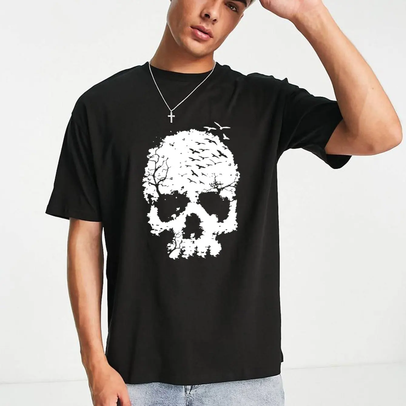 Summer Cotton T Shirts Men's Punk Street Style Skull Print Crew Neck Short Sleeves T-Shirt
Summer Cotton T Shirts Men's Punk Street Style Skull Print Crew Neck Short Sleeves T-Shirt