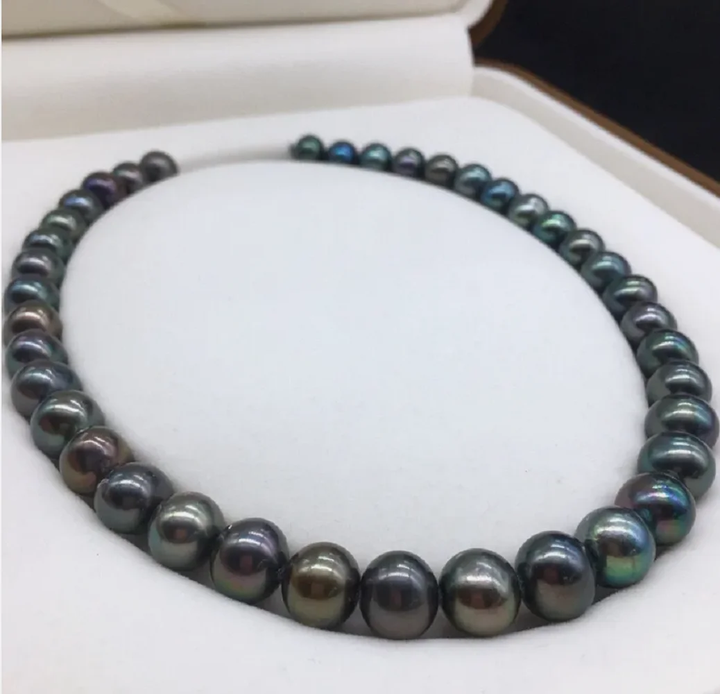 

Ожерелье из таитянского жемчуга с пряжкой 14 к, реалистичное натуральное ожерелье с черным жемчугом, 18 дюймов, AAAAA, 10-11 мм, 9-10 мм, 11-12 мм, 12-13 мм