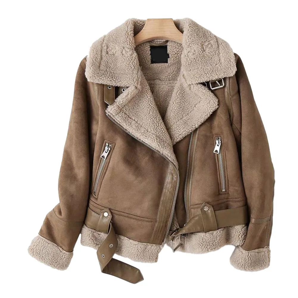 Womens Jacket Womens Tops Jacket Keep Warm Lapel Long Sleeves Outwear Regular Suede Thickened Vintage Brown Jacket
Womens Jacket Womens Tops Jacket Keep Warm Lapel Long Sleeves Outwear Regular Suede Thickened Vintage Brown Jacket