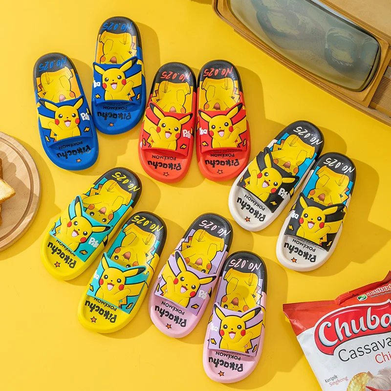 Anime Pokemon Summertime Slipper Kawaii Pikachu Cartoon Cute Boys and Girls Non-Slip Pvc Sandals Soft-Soled Home Shoes
Anime Pokemon Summertime Slipper Kawaii Pikachu Cartoon Cute Boys and Girls Non-Slip Pvc Sandals Soft-Soled Home Shoes