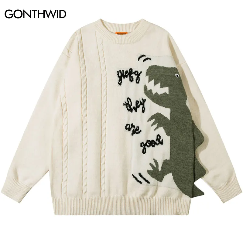 Hip Hop Dinosaur Sweater Y2K Men Harajuku Knitted Funny Cartoon Jumper Streetwear 2023 Fashion Casual Loose Sweaters Knitwear
Hip Hop Dinosaur Sweater Y2K Men Harajuku Knitted Funny Cartoon Jumper Streetwear 2023 Fashion Casual Loose Sweaters Knitwear
