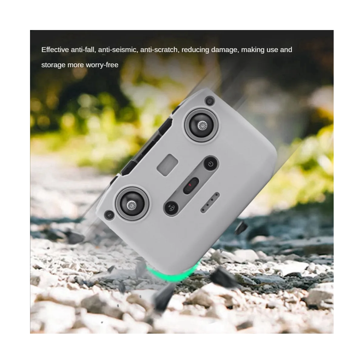 

For DJI 3 Pro DJI RC MINI3/AIR2S/MINI2 Royal 3 Silicone Sleeve RC Remote Control with Screen Protection Cover, Grey