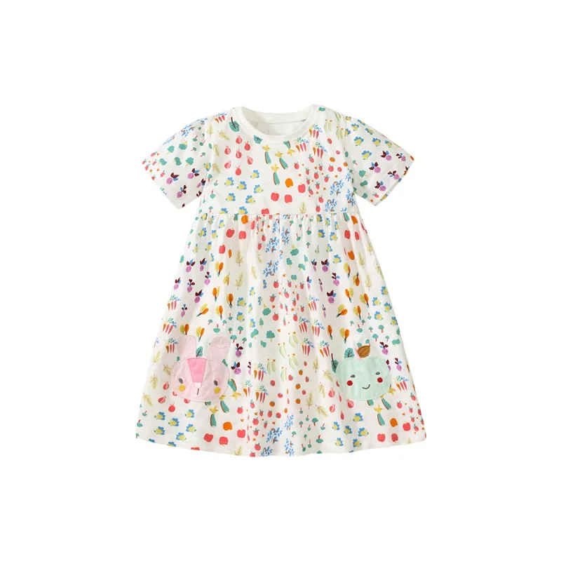 Cartoon Broken Flower Children's Dress Summer Girls' Princess Dress Short Sleeve Cotton Children's DressBaist
Cartoon Broken Flower Children's Dress Summer Girls' Princess Dress Short Sleeve Cotton Children's DressBaist