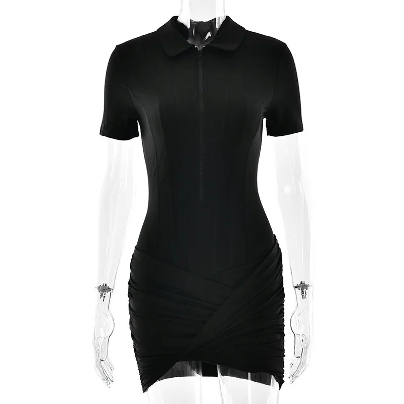 GACVGA Short Sleeve Zipper Sports Bodysuit Women Rompers Summer Casual Draped Ruched Slim Fit Fitness Bodysuits Female 62 Sb03e5498277046a5881d74342d8dc03cd