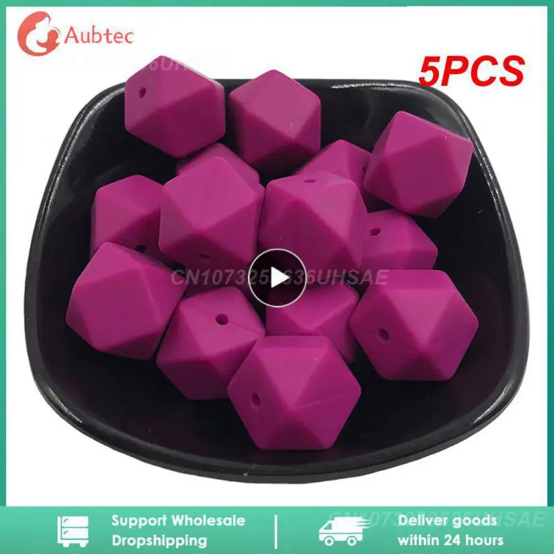 5PCS Cute-idea14/17mm Food Grade silicone icosahedron Beads colorful Polygon Baby Teether chewable toy Pacifier Chain DIY
5PCS Cute-idea14/17mm Food Grade silicone icosahedron Beads colorful Polygon Baby Teether chewable toy Pacifier Chain DIY
