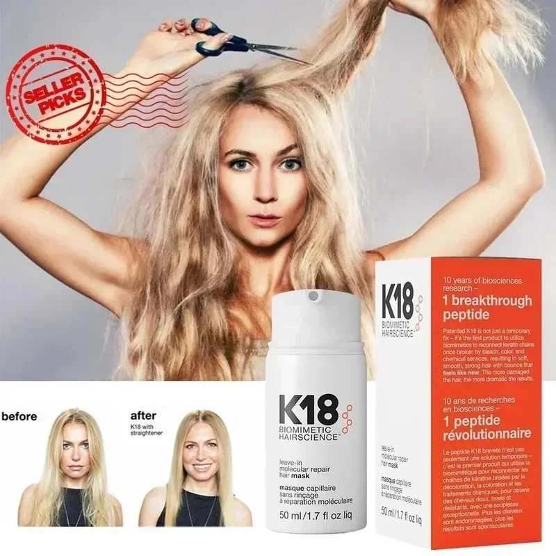 50ml K18 Hair Repair Treatment Wash Free Molecular Hair Mask Karseell Collagen Hair Essence Women Improve Hair Dryness Care
50ml K18 Hair Repair Treatment Wash Free Molecular Hair Mask Karseell Collagen Hair Essence Women Improve Hair Dryness Care