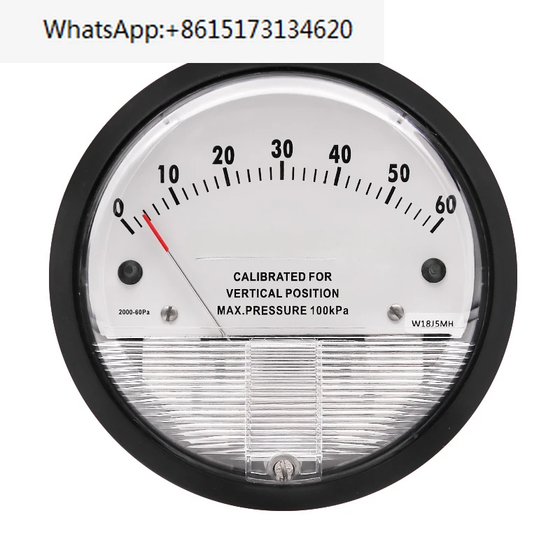 Differential pressure gauge, differential pressure gauge, wind pressure gauge pointer 0-60Pa
Differential pressure gauge, differential pressure gauge, wind pressure gauge pointer 0-60Pa