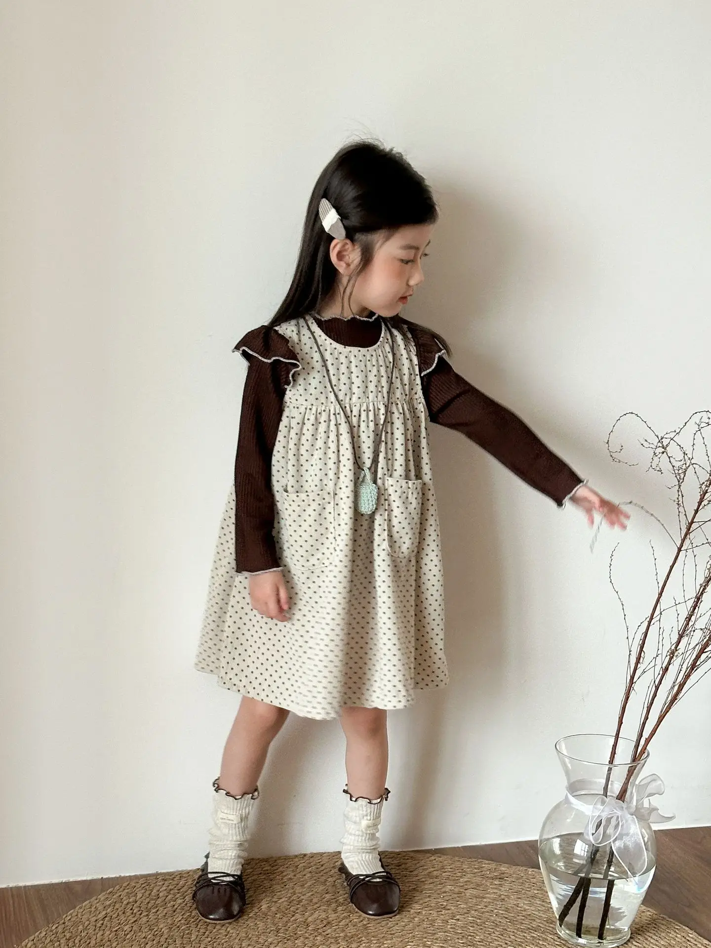 2025 Autumn New Children Sleeveless Dress Corduroy Girls Cute Polka Dot Vest Dress Kids Casual Dress Baby Girl Princess Dress 19 Sb040dac62f424379bac582d8516dc928n