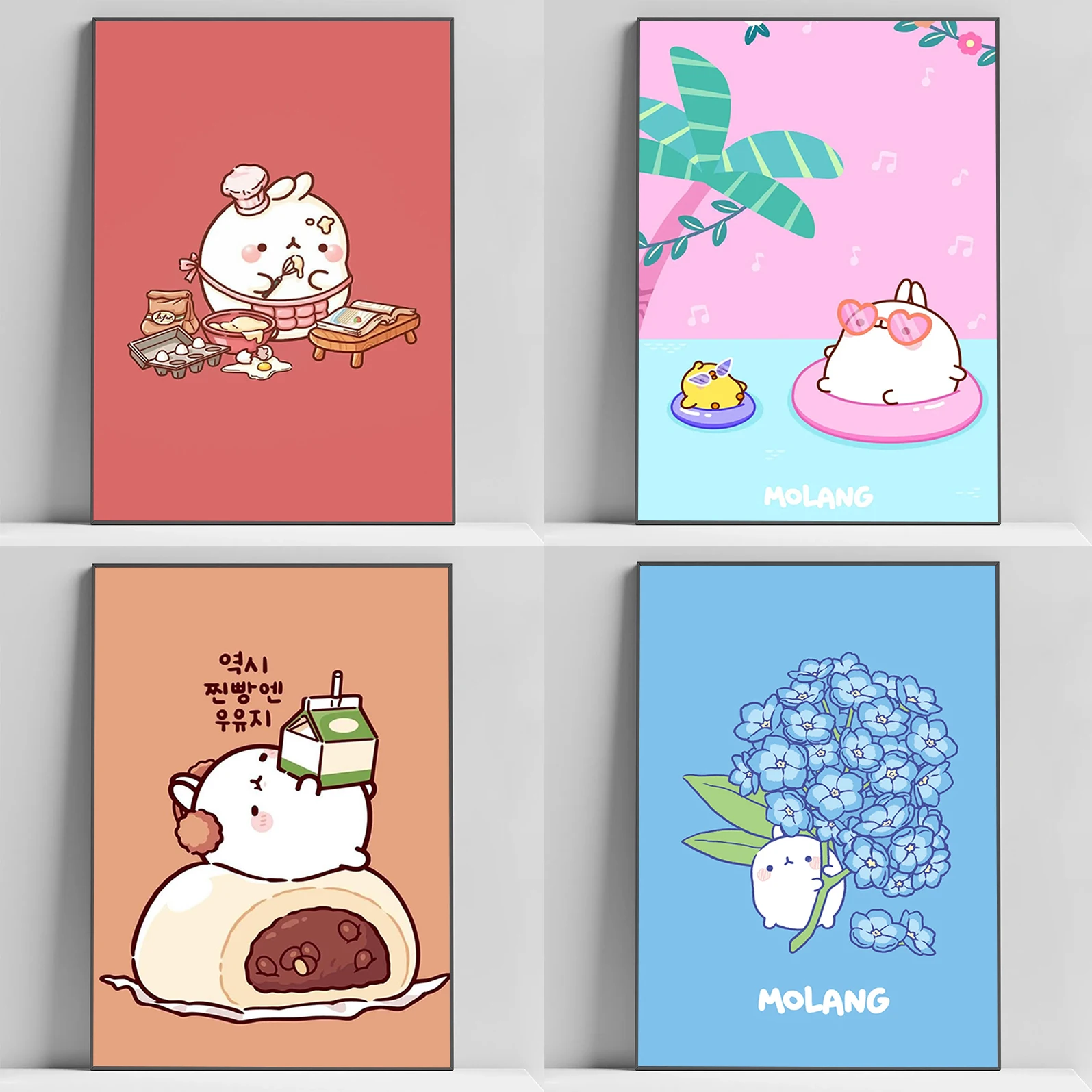 Мультяшный постер Molang, большие картины, Современное украшение для гостиной, украшение для дома, бесплатная доставка, холщовые постеры для украшения стен
Мультяшный постер Molang, большие картины, Современное украшение для гостиной, украшение для дома, бесплатная доставка, холщовые постеры для украшения стен