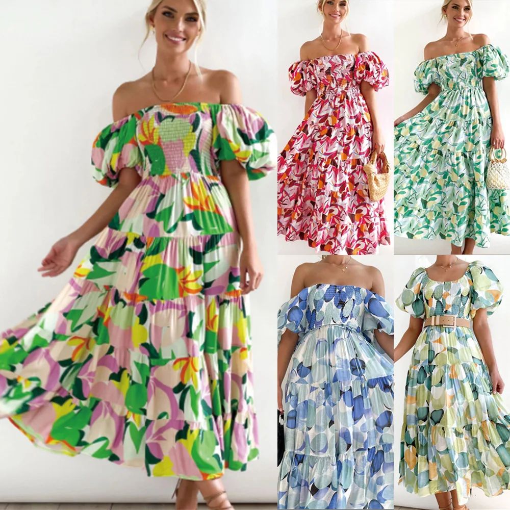 Women's Bohemian Printed Long Dresses Elegant Party One Shoulder Holiday Style Sexy Dress Female Casual Loose Robes Vestidos New
Women's Bohemian Printed Long Dresses Elegant Party One Shoulder Holiday Style Sexy Dress Female Casual Loose Robes Vestidos New