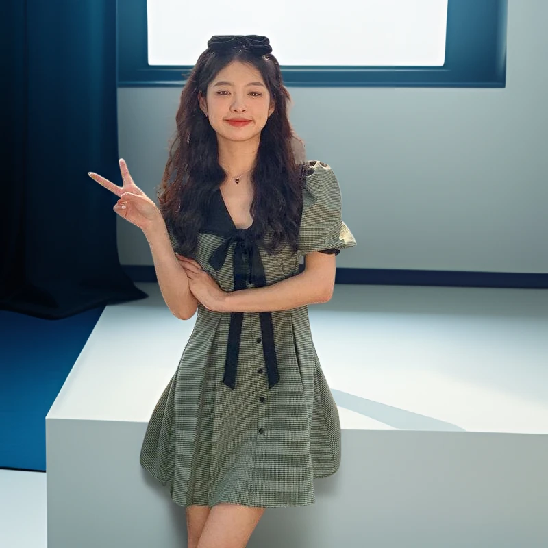 College Style Small Man Dress for Women Summer 2024 New Tea Break French Temperament Skirt
College Style Small Man Dress for Women Summer 2024 New Tea Break French Temperament Skirt