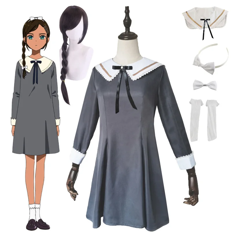 Hot WONDER EGG PRIORITY Cosplay Neiru Aonuma Costume Dresses Dark Gray Long Wig Braid Party Women Dress
Hot WONDER EGG PRIORITY Cosplay Neiru Aonuma Costume Dresses Dark Gray Long Wig Braid Party Women Dress