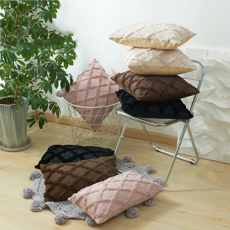 Solid Color Geometric Cane Autumn and Winter Cushion Pillow Cover Simple Plush Special Embroidered Pillow Covers Decor Home
Solid Color Geometric Cane Autumn and Winter Cushion Pillow Cover Simple Plush Special Embroidered Pillow Covers Decor Home