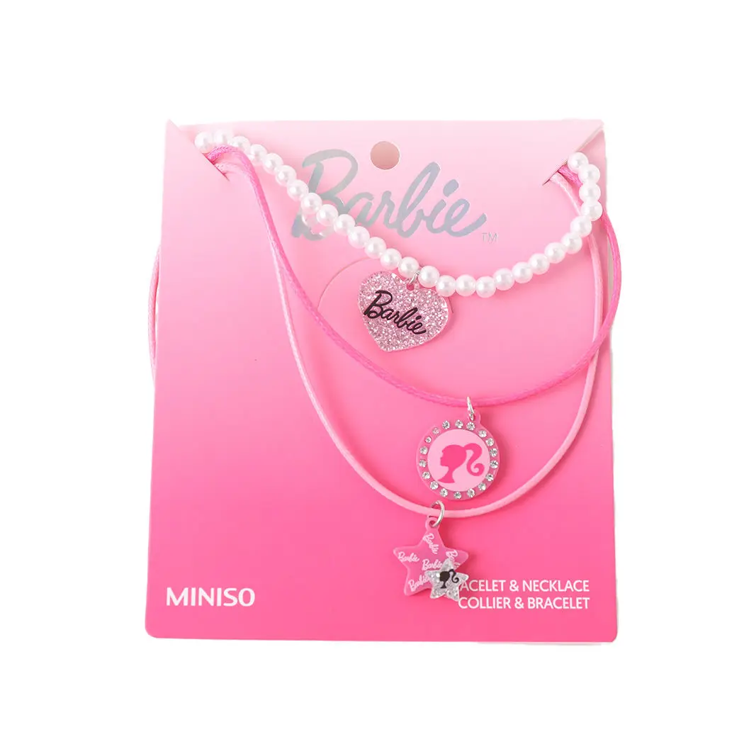 Miniso Барби принцесса сверкающее ожерелье пара сладкий лук серьги милая любовь резинка аксессуары для волос подарки
Miniso Барби принцесса сверкающее ожерелье пара сладкий лук серьги милая любовь резинка аксессуары для волос подарки