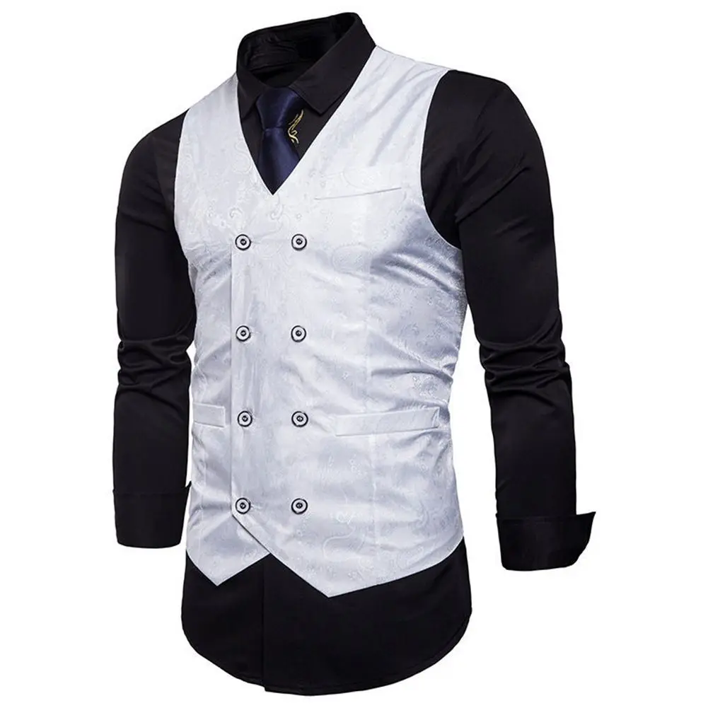 Casual Wedding Vest Silk Tie Set Mens Paisley Waistcoat Decorative Pattern Double Breasted Formal Tops Suit
Casual Wedding Vest Silk Tie Set Mens Paisley Waistcoat Decorative Pattern Double Breasted Formal Tops Suit