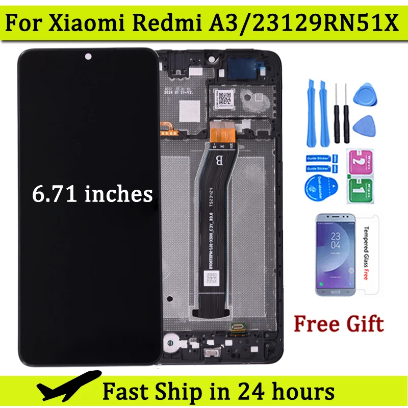 ЖК-дисплей 6,71 дюйма для Xiaomi Redmi A3 23129RN51X, сменный сенсорный экран с цифровым преобразователем в сборе
ЖК-дисплей 6,71 дюйма для Xiaomi Redmi A3 23129RN51X, сменный сенсорный экран с цифровым преобразователем в сборе