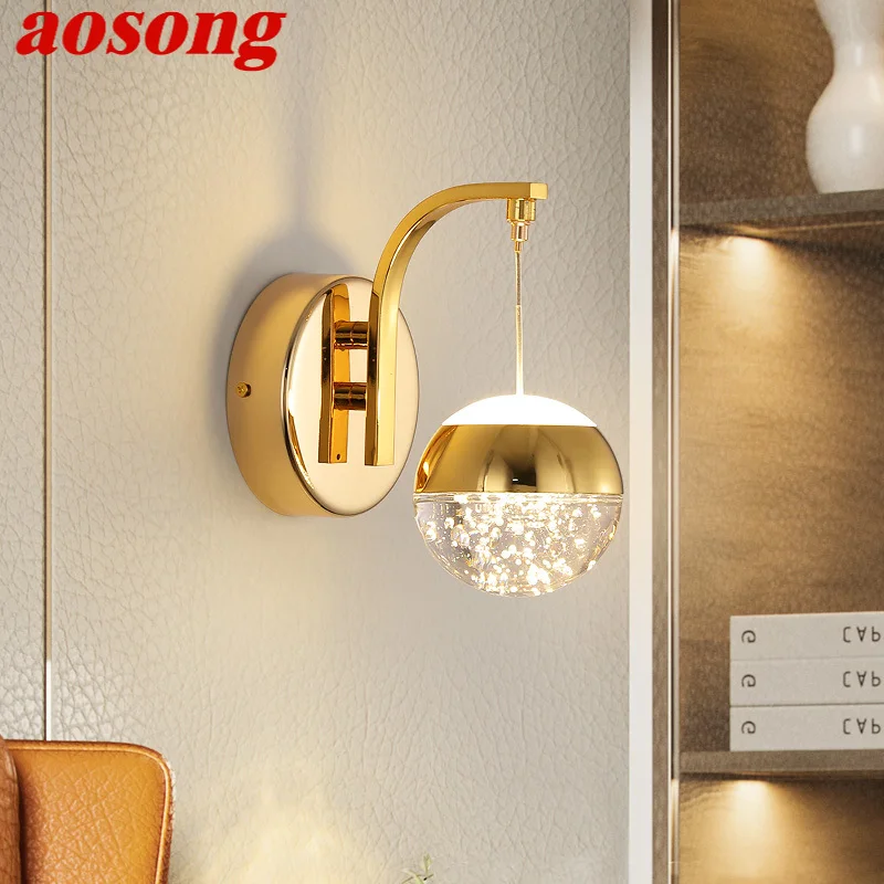 AOSONG Nordic Wall Lamp Simple Crystal Bubble Sconce Light LED Fixtures For Home Living Room Bedroom Decor
AOSONG Nordic Wall Lamp Simple Crystal Bubble Sconce Light LED Fixtures For Home Living Room Bedroom Decor
