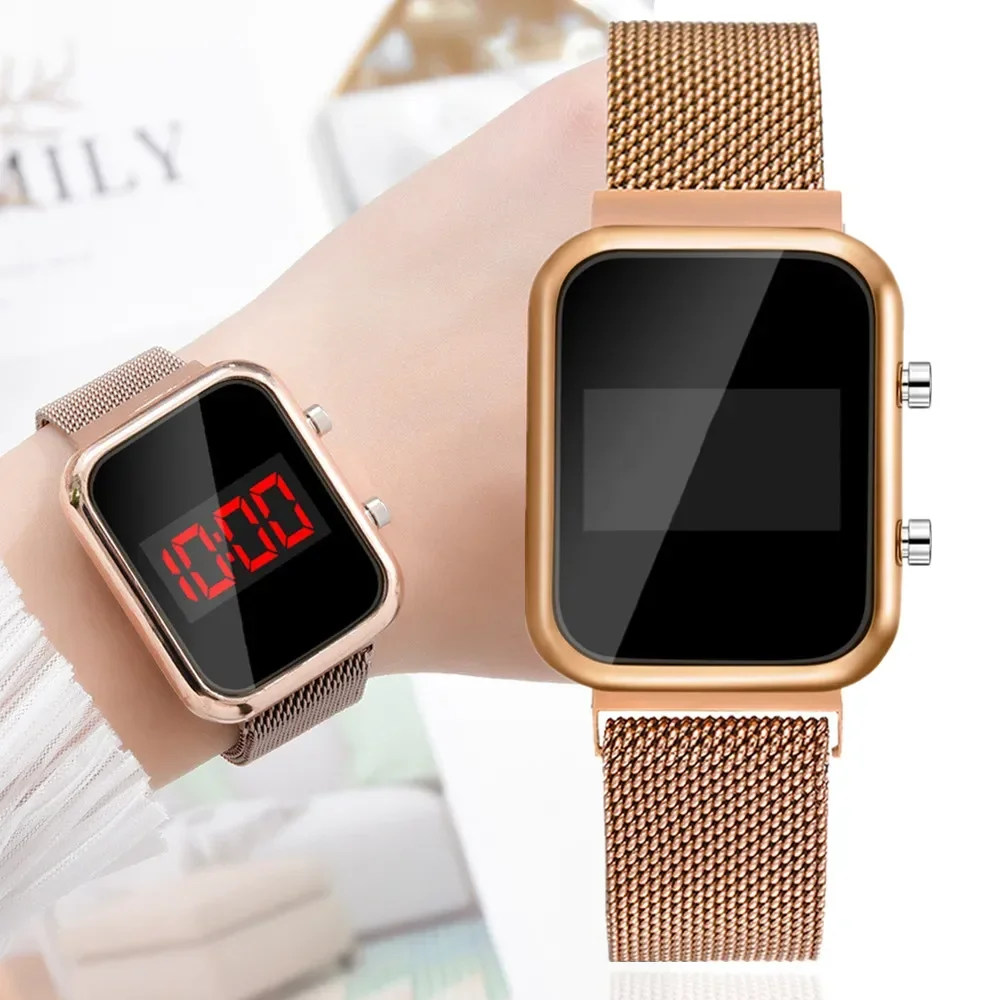 Luxury Stainless Steel Women's Watch Digital Magnet Watches For Women LED Wristwatch Female Clock
Luxury Stainless Steel Women's Watch Digital Magnet Watches For Women LED Wristwatch Female Clock