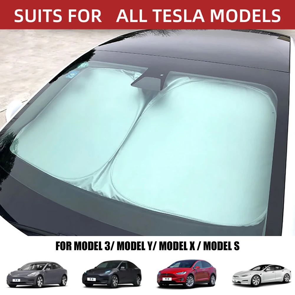 Car Windshield Sun Shade Cover Sun Protection Silver-Coated Fabric Front Window Sunscreen for Tesla Model 3 Y X S Accessories
Car Windshield Sun Shade Cover Sun Protection Silver-Coated Fabric Front Window Sunscreen for Tesla Model 3 Y X S Accessories