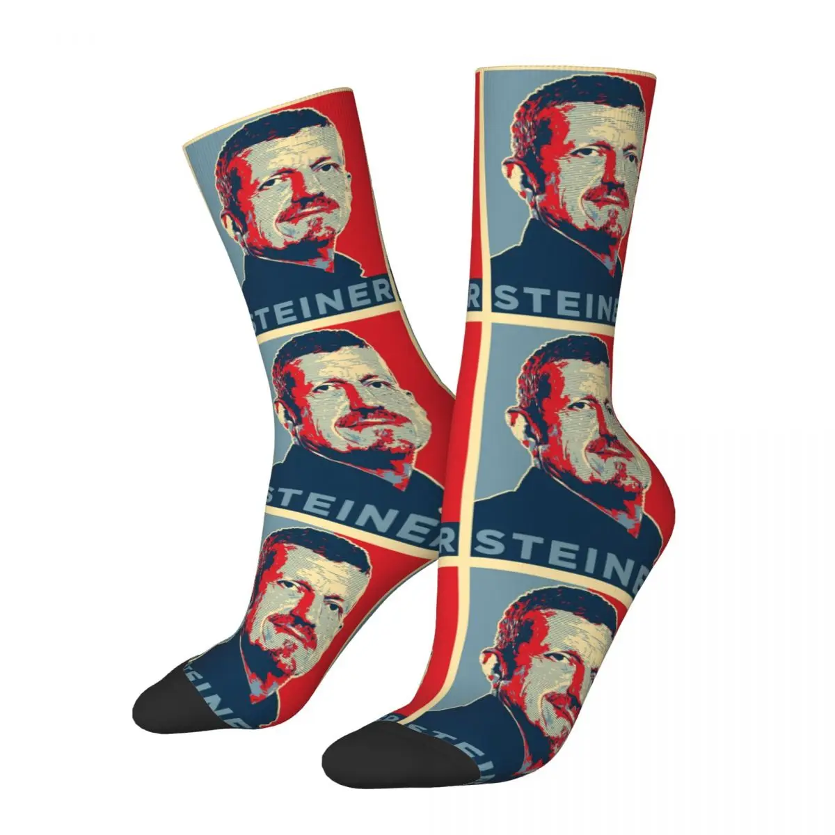 

Casual Guenther Steiner Theme Cozy Socks Stuff All Seasons Formula One Team Principal Cute Middle Tube Socks Sweat Absorbing