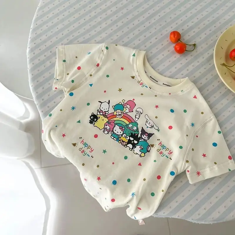 Sanrio Kawaii Anima Hello Kitty T-Shirt Costume Cute Sweet My Melody Cinnamoroll Cartoon Short-Sleeved Top Gifts for Girls
Sanrio Kawaii Anima Hello Kitty T-Shirt Costume Cute Sweet My Melody Cinnamoroll Cartoon Short-Sleeved Top Gifts for Girls