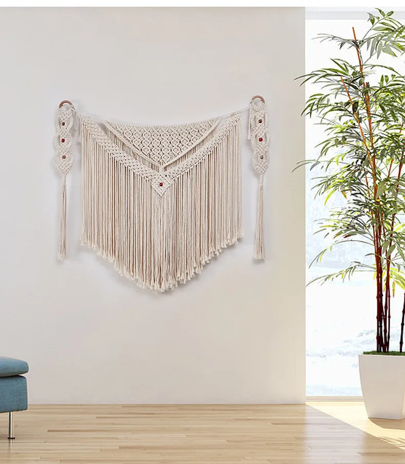 Nordic Woven Wall Tapestry - Handmade Cotton Tassel Decor 5 Sb0496b6b37394adeb1284a6d1b0609aaG