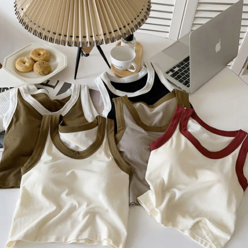 Summer Tank Tops Women's Bra Sports Crop Top Comfort Camis Vest Beauty Back Suspenders with Pad Bralette Camisole
Summer Tank Tops Women's Bra Sports Crop Top Comfort Camis Vest Beauty Back Suspenders with Pad Bralette Camisole