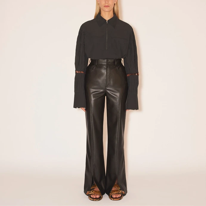 Women's Leather Pants, Imitation Leather Pants, High Waist Slit Pants, Casual Straight Leather Pants, Retro Niche Leather Pants
Women's Leather Pants, Imitation Leather Pants, High Waist Slit Pants, Casual Straight Leather Pants, Retro Niche Leather Pants