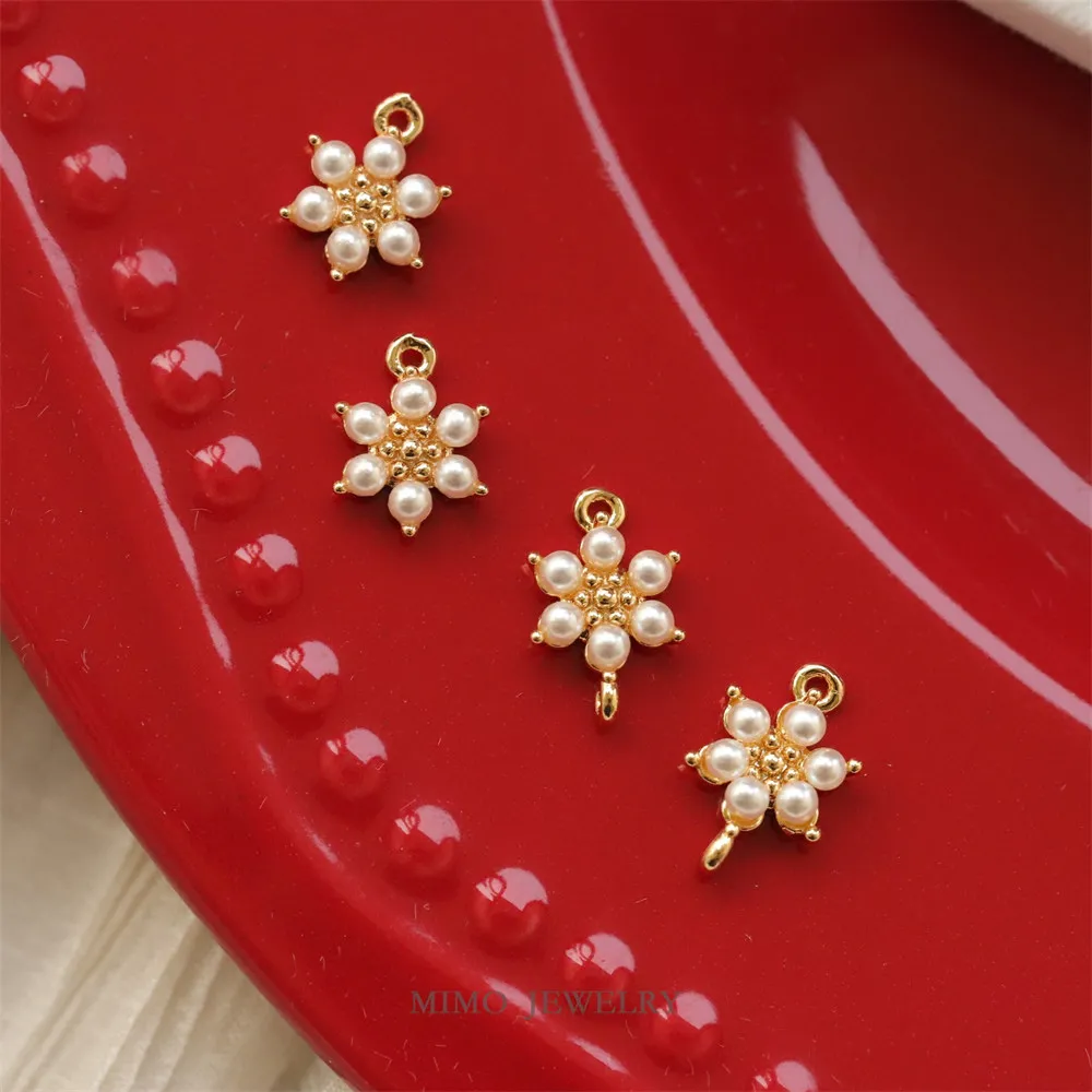 Mini Imitation Pearl Snowflake Pendant Charm Pendants 14K Gold Plated Brass Jewelry Making Supplies Diy Accessories M-233
Mini Imitation Pearl Snowflake Pendant Charm Pendants 14K Gold Plated Brass Jewelry Making Supplies Diy Accessories M-233