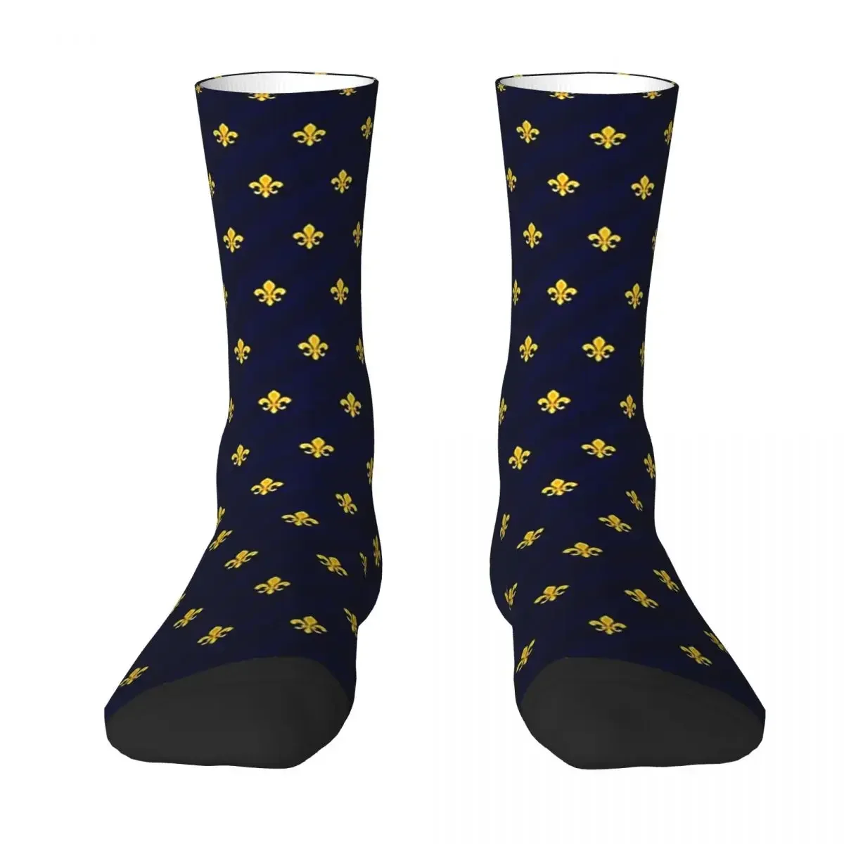 

Всесезонные круглые чулки, золотистые и синие носки, забавные длинные носки в стиле Харадзюку, аксессуары для мужчин и женщин, подарок на день рождения