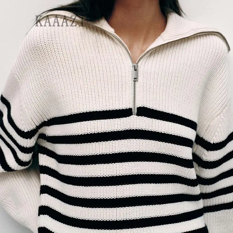 Fashion Women Sweaters 2023 LOOSE Zipper Design Pullovers Casual Solid Turtleneck Knitted Winter Women's Sweater Long Sleeve
Fashion Women Sweaters 2023 LOOSE Zipper Design Pullovers Casual Solid Turtleneck Knitted Winter Women's Sweater Long Sleeve