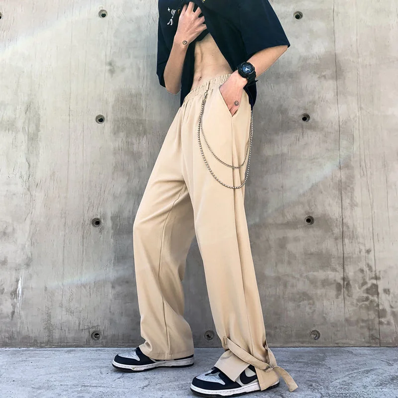 2022 Men's Fashion Trend Ice Silk Fabric Trousers High Street Homme Loose Casual Pants Hip Hop Joggers Sweatpants Size S-2XL
2022 Men's Fashion Trend Ice Silk Fabric Trousers High Street Homme Loose Casual Pants Hip Hop Joggers Sweatpants Size S-2XL