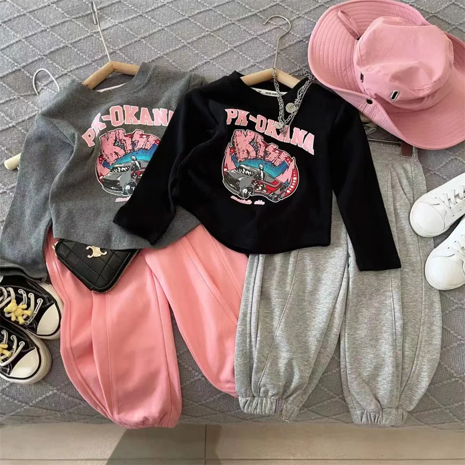 Children Girls 2PCS Clothes Set Spring Long Sleeve Letter Print Shirts Elastic Solid Jogger Pants Suit Baby Girls Sports Outfits
Children Girls 2PCS Clothes Set Spring Long Sleeve Letter Print Shirts Elastic Solid Jogger Pants Suit Baby Girls Sports Outfits
