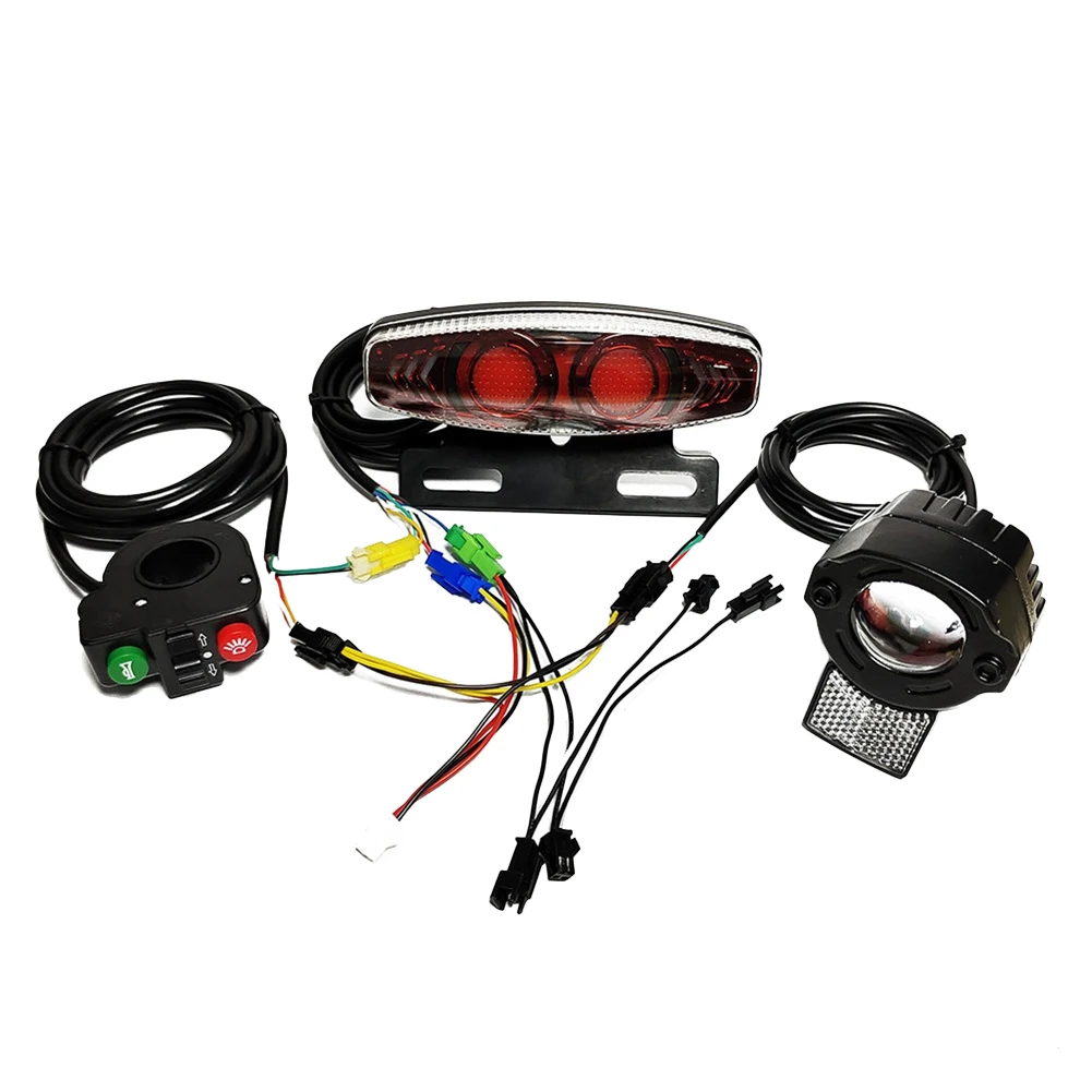 E-Bike Light 24/36/48V/60V Headlight Front Tail Rear Warning Lights LED Night Turn Signal Brake Light with Horn
E-Bike Light 24/36/48V/60V Headlight Front Tail Rear Warning Lights LED Night Turn Signal Brake Light with Horn