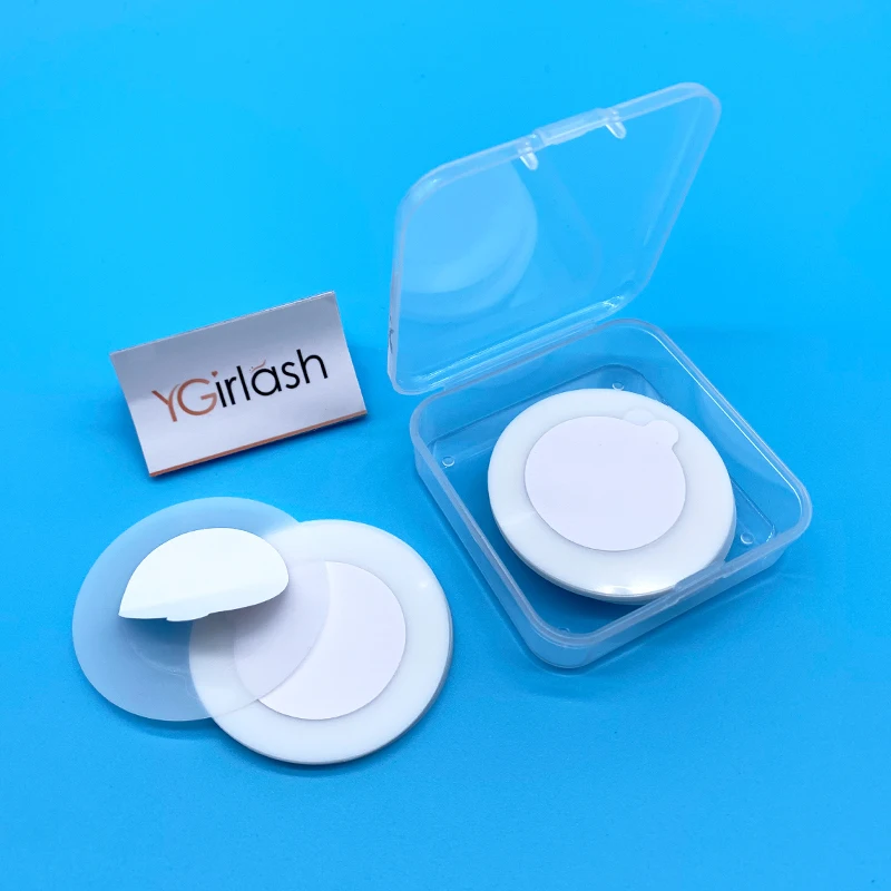 

60PCS/BOX YGirlash Disposable Eyelash Adhesive Plate Glues Sticker Lash Glue Holder For Eyelashes Extension