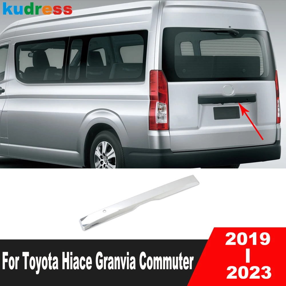 

For Toyota HiAce Granvia Commuter 2019 2020 2021 2022 2023 Car Rear Trunk Lid Cover Trim Tailgate Molding Strip Accessories