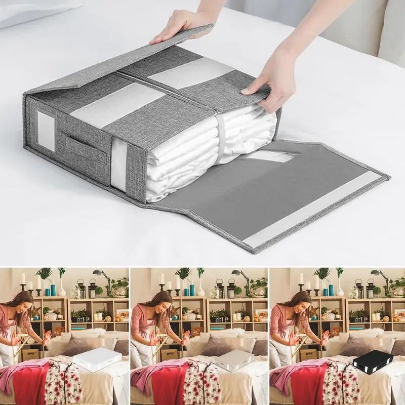 Foldable Bed Sheet Organizer Blanket Storage Container with Zipper Bed Sheet Organizer Storage Container for Duvet Cover Blanket
Foldable Bed Sheet Organizer Blanket Storage Container with Zipper Bed Sheet Organizer Storage Container for Duvet Cover Blanket