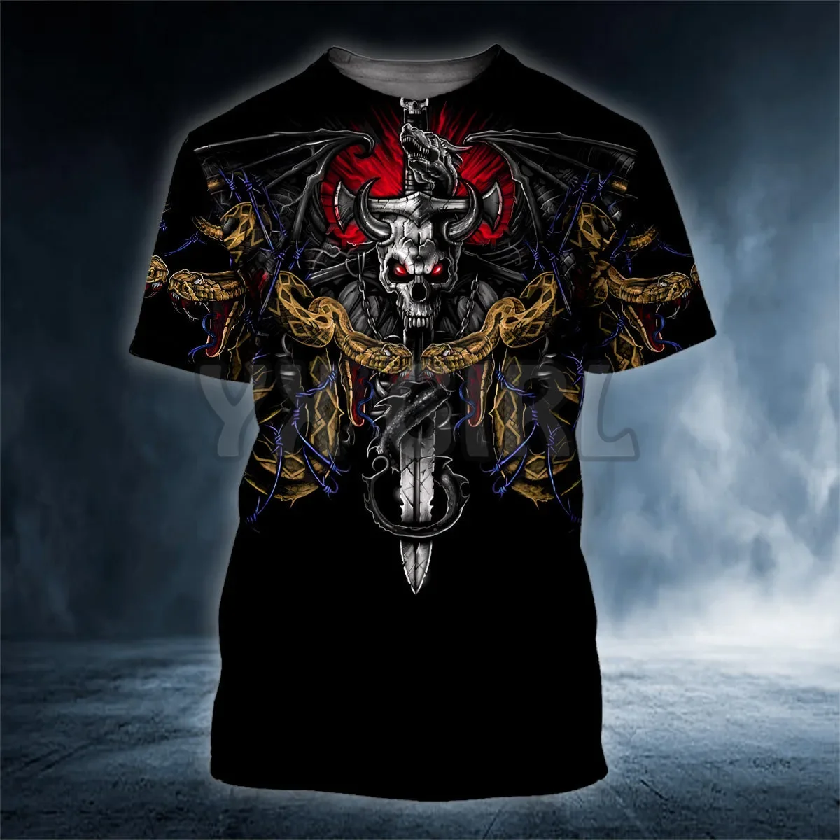 2024 Summer Cobra Snake Dragon On Cross Swords Skull 3D All Over Printed T Shirts Tee Tops shirts Unisex Tshirt
2024 Summer Cobra Snake Dragon On Cross Swords Skull 3D All Over Printed T Shirts Tee Tops shirts Unisex Tshirt