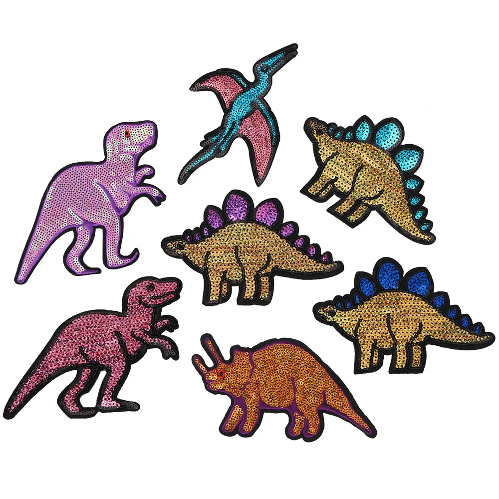 10PCS/Lot NEW Fashion Flash Sequin Iron On Patch Dinosaur Favors DIY Patches For Clothing Backpack Bag Decorative Badge
10PCS/Lot NEW Fashion Flash Sequin Iron On Patch Dinosaur Favors DIY Patches For Clothing Backpack Bag Decorative Badge