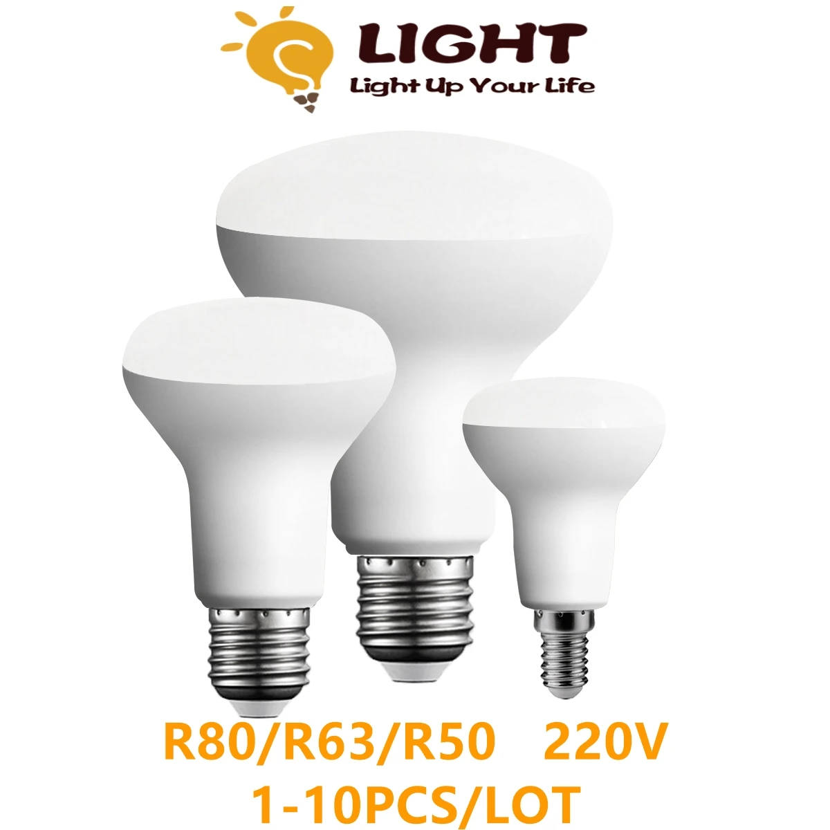 

Factory direct LED bath lamp Mushroom lamp R50 R63 R80 E14 E27 220V 6W 10W 12W non strobe warm white light in line with ERP2.0