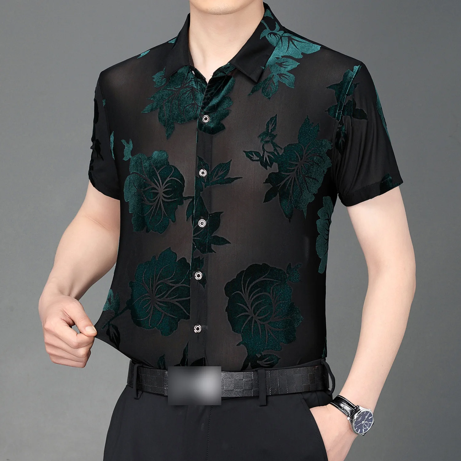 Mens Flower See Through Sheer Floral Sexy Night Club Trendy Dance Short Sleeve Shirt New Black Red Green Blue S M L XL XXLX3XL
Mens Flower See Through Sheer Floral Sexy Night Club Trendy Dance Short Sleeve Shirt New Black Red Green Blue S M L XL XXLX3XL