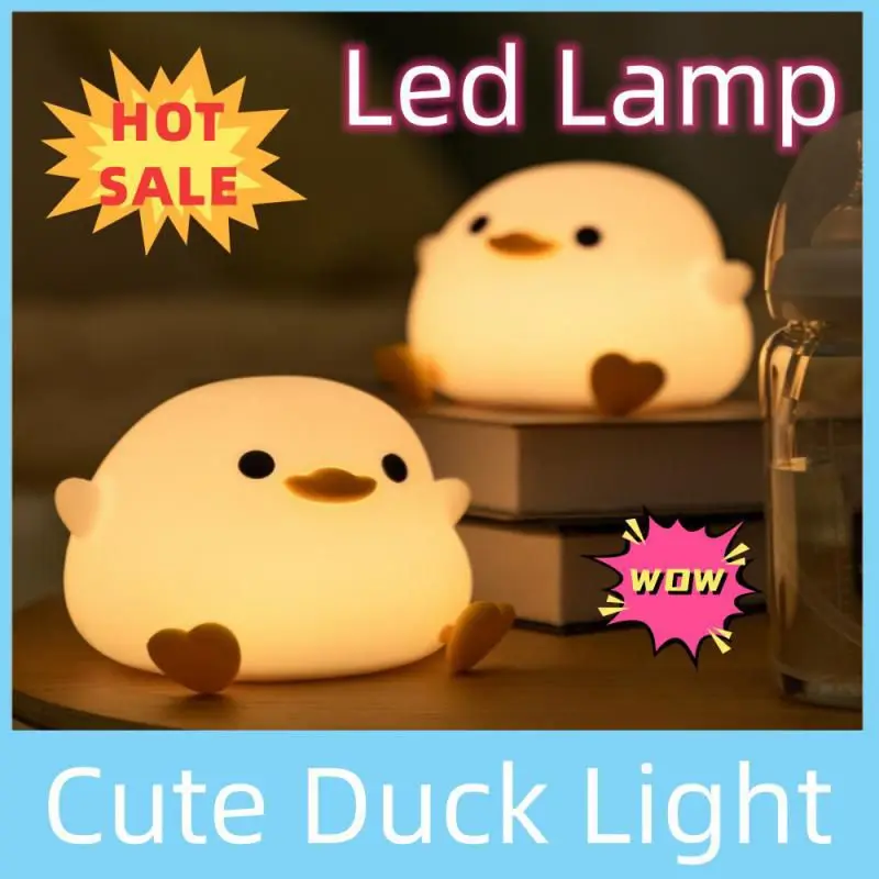 Cute Duck Night Lamp Cartoon Silicone Usb Rechargeable Sleeping Light Touch Sensor Timing Bedroom Bedside For Kid Gift Children 
Cute Duck Night Lamp Cartoon Silicone Usb Rechargeable Sleeping Light Touch Sensor Timing Bedroom Bedside For Kid Gift Children