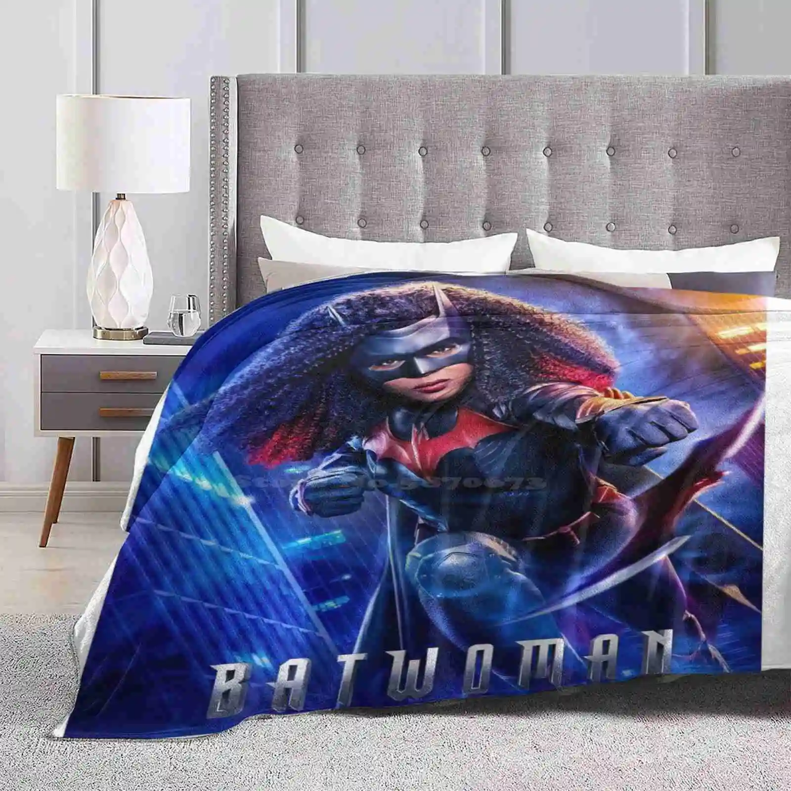 

Ryan Bat Woman Best Selling Room Household Flannel Blanket Cool Scifi Alien Cute Love Science Fiction Best Selling Product Best